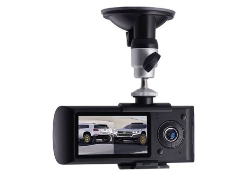 Double caméra embarquée sport HD boite noire GPS 8 Go