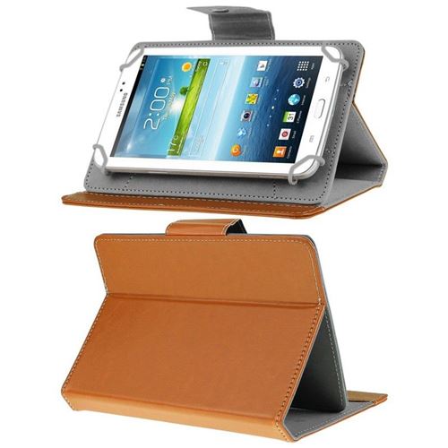 Yonis Orange Housse De Protection Pliable Simili Cuir Pour Tablette Tactile 9 Pouces