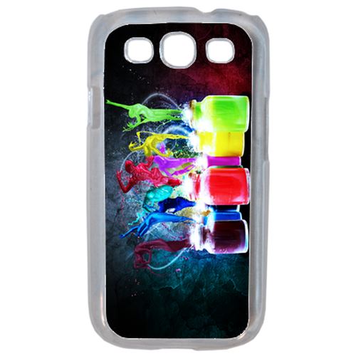 Coque Peinture Abstrait Silhouette Compatible Samsung S3 Transparent