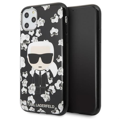 Coque pour Iphone 11 Pro Karl Lagerfeld Flower noir