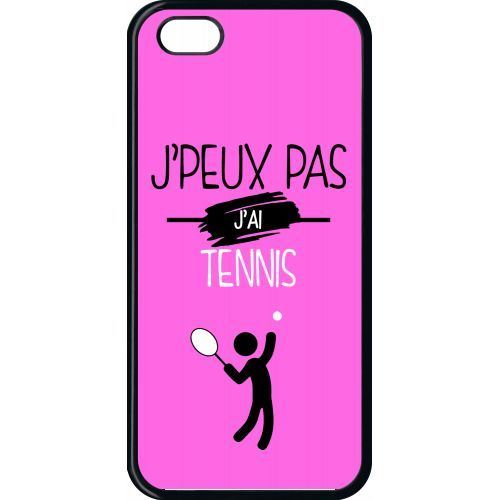 Coque apple iphone 5c j peux pas j ai tennis 9