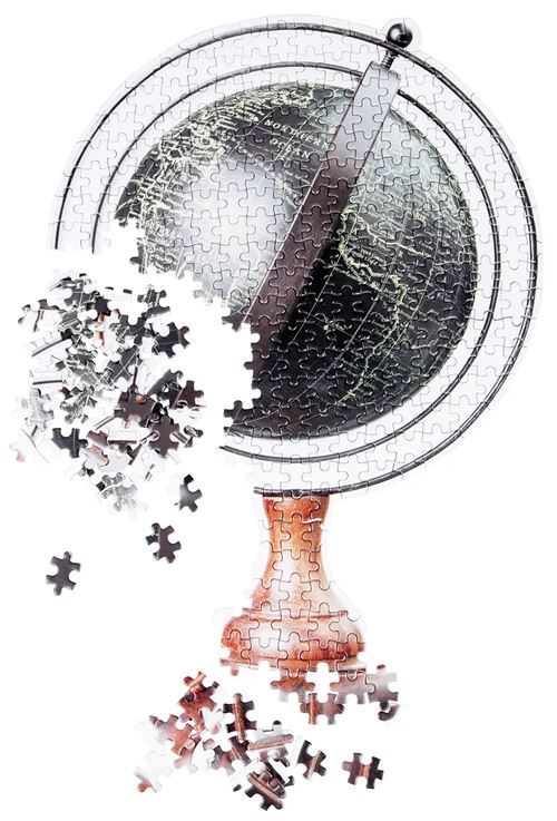 Doiy puzzle globe terrestre 47 cm papier vert 500 pièces