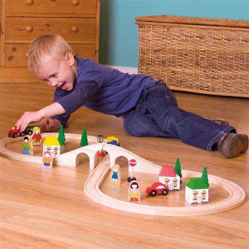 Bigjigs Rail Wooden Figure of Eight Train Set - 40 Pieces