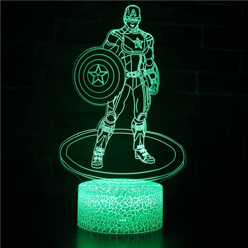 Lampe 3D Tactile Veilleuses Enfant 7 Couleurs avec Telecommande - Avengers #226