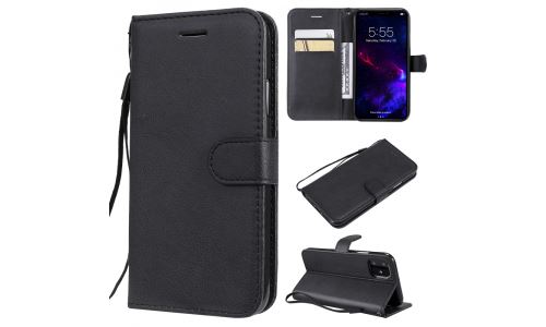 Etui iPhone-11 coloris noir rabat latéral fonction stand