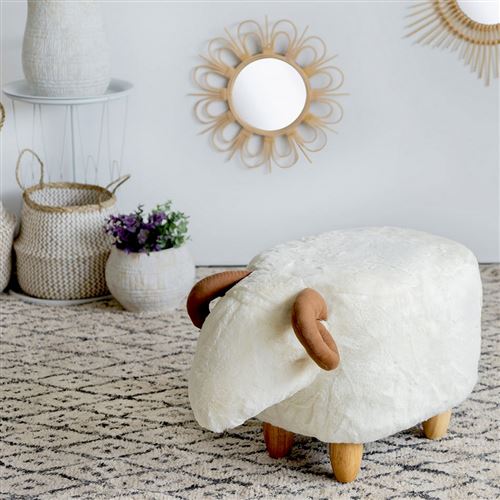 Pouf Mouton blanc