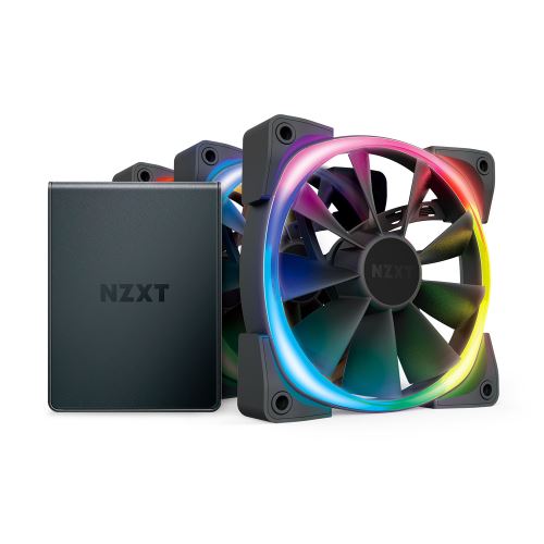 nzxt nzxt aer rgb 2 triple starter, rgb led-lüfter - 120mm noir