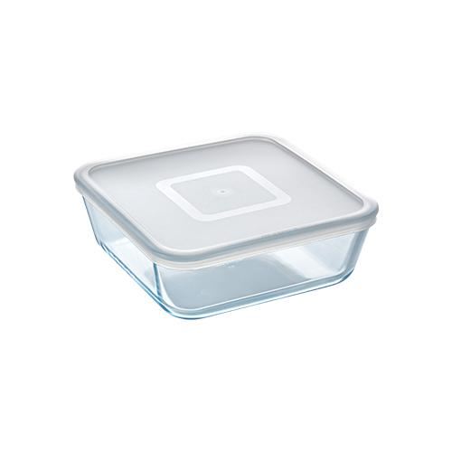 Cook & freeze plat carré 20 cm avec couvercle plastique