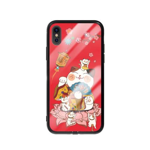 Coque en TPU cristaux décor appels entrants flash rouge pour votre Apple iPhone XS Max 6.5 pouces