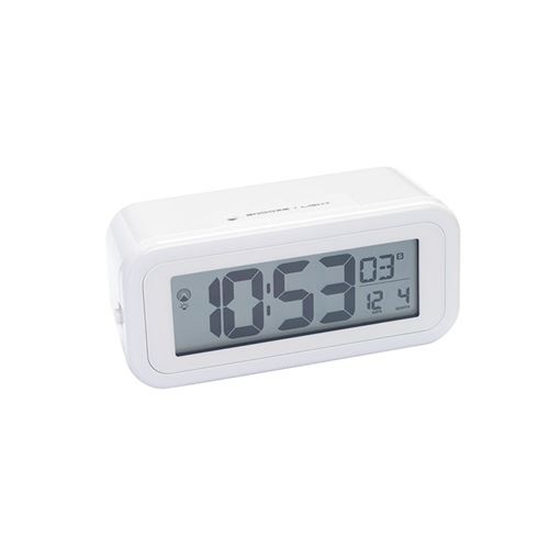 Bresser Réveil radio-piloté le MyTime Ambre avec rétroéclairage bernsteinfarbener, réglable permanent blanc