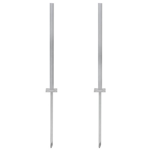 Lot de 2 Pied de meuble en acier 115cm Argenté