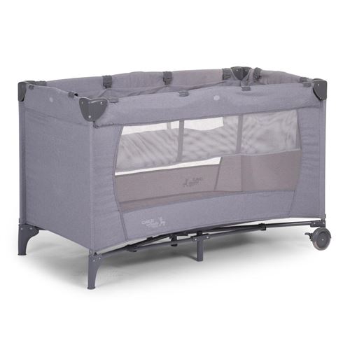 CHILDHOME Lit Parapluie 2 Bas 60x120 cm Toile Gris