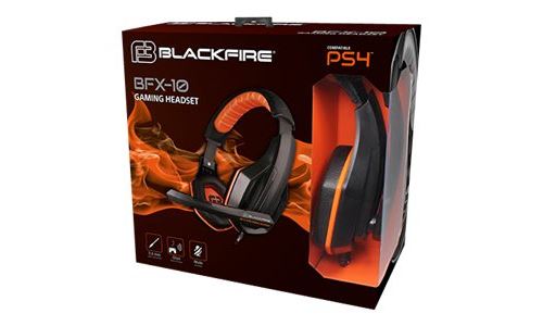 Ardistel BlackFire BFX-10 - Micro-casque - circum-aural - filaire - jack 3,5mm - orange - pour Sony PlayStation 4, Sony PlayStation 4 Pro, Sony PlayStation 4 Slim