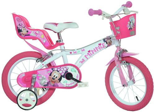 Dino Disney Minnie Mouse 14 pouces 24 cm Fille Frein à serrer Blanc/Rose