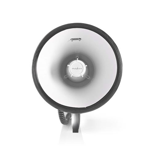 Nedis Professional 25W Super Loud Megaphone with Detachable Handheld Microphone, Built-In Siren, Adjustable Volume and Shoulder Strap
