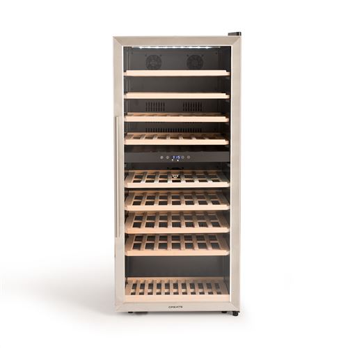 CREATE - Cave &agrave; vin r&eacute;frig&eacute;r&eacute;e 70 bouteilles, Acier inoxydable - WINECOOLER XXL 