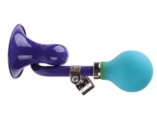 Pexkids corne de vélo Corne de poteau 17 cm acier violet/bleu