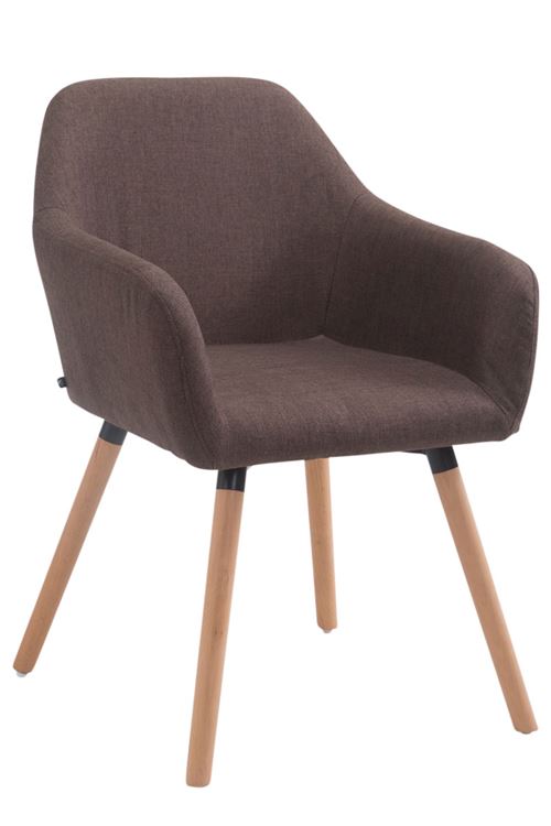 Chaise visiteur Achat V2 tissu , Marron/Nature