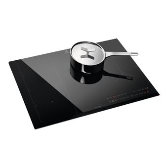 Electrolux EIV854 - Table de cuisson à induction - 4 plaques de cuisson - Niche - largeur : 75 cm - profondeur : 49 cm - noir - avec avant biseauté - noir