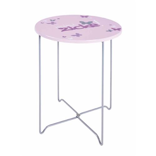 Paris Prix - Table D'appoint Déco Ronde luna 51cm Rose