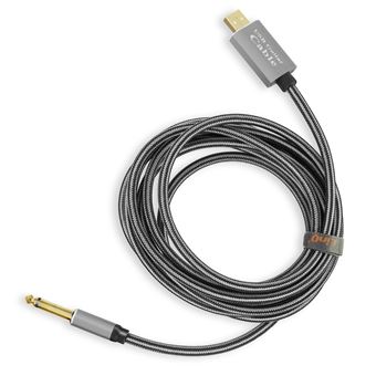 2€99 sur Câble USB Mâle vers Jack 6.35mm Mâle Son de Qualité Nylon Tressé  3m LinQ Gris - Câbles USB - Achat & prix