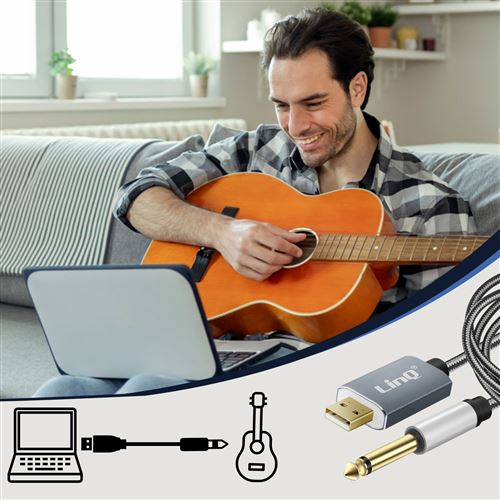 Câble Nylon Tressé USB vers Lightning LinQ Gris - Longueur 1.5m - Français