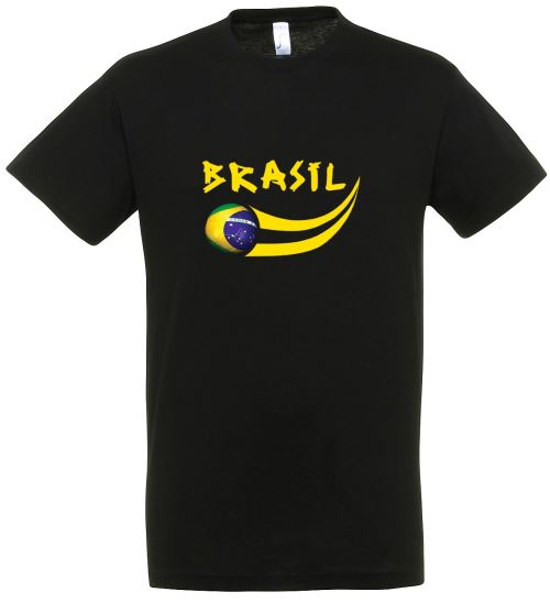 Supportershop Brésil T-Shirt Adulte, Noir, FR : L (Taille Fabricant : L)