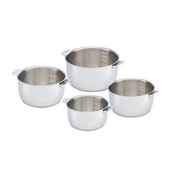 Set de 4 casseroles Beka Select 14 à 20 cm Argent