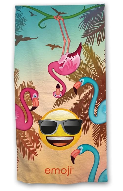 Emoji serviette de bain Flamingo's140 x 70 cm