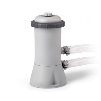 Piscine tubulaire Intex - Ronde - Prism Frame - 4,57 x 1,07 m - Accessoires inclus - Gris