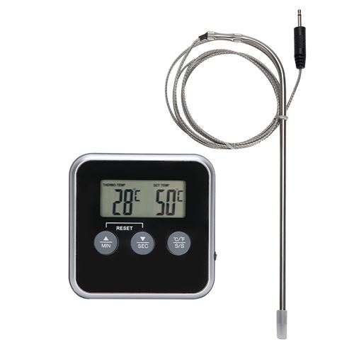 Thermomètre à Viande Numérique Sans Fil Alimentaire avec Minuterie de Cuisine