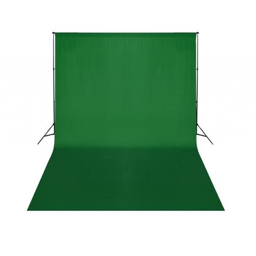Vidaxl syst&egrave;me de support de toile de fond 500 x 300 cm vert
