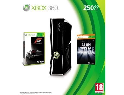 Console Xbox 360 250 Go Microsoft + Alan Wake & Forza Motorsport 3 À Télécharger