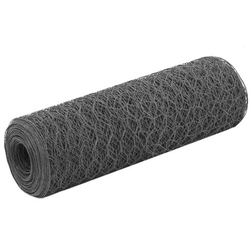 Vidaxl Gris Grillage Acier Pvc - 25X0,5 M - Image 3