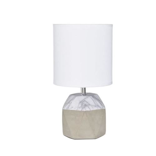 EMILIA Lampe a poser bi-matiere D 18 x H 34 cm Béton et marbre