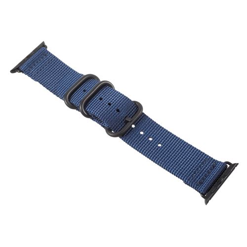 Bracelet en TPU fermeture à boucle bracelet montre en nylon bleu pour votre Apple Watch 3/2/1 38mm