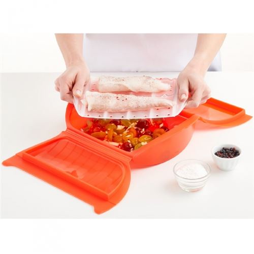 Coffret papillote 3/4 pers. rouge - Lékué - Rouge - Silicone