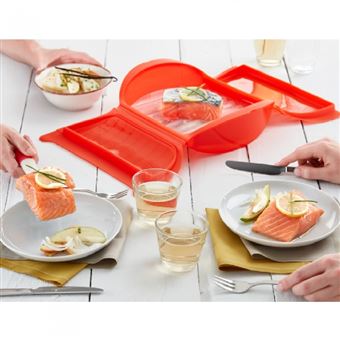 Coffret papillote 3/4 pers. rouge - Lékué - Rouge - Silicone