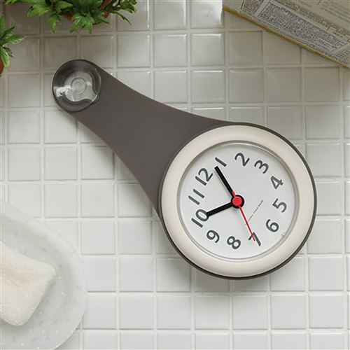 Horloge Uxcell Mini horloge de salle de bain étanche - avec ventouse - 75mm  Jaune