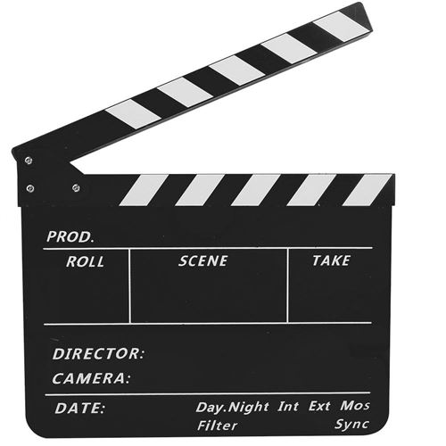 Acrylique Directeur Scène Clap Tv Film Action Board Film Prop Avec Stylo (Noir / Blanc)