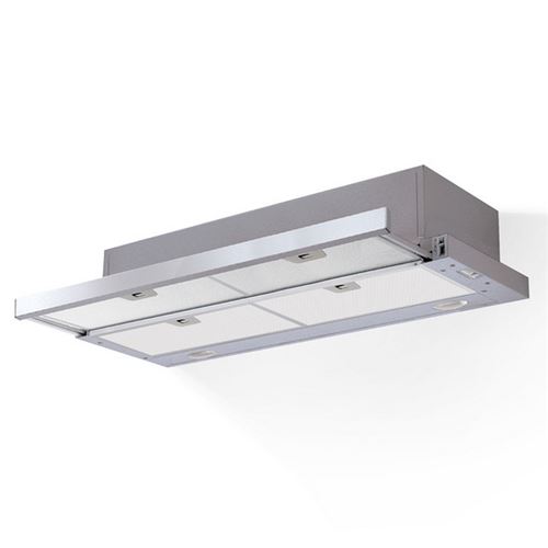 Airlux AHT930IX - Kap - telescopisch - breedte: 89.8 cm - diepte: 28 cm - luchtafvoer en recirculatie - roestvrij staal/zilver