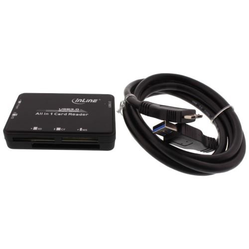 InLine® Card Reader USB 3.0 Tout en 1 noir
