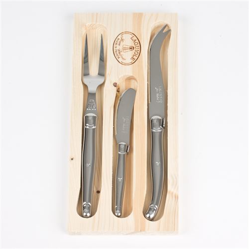 Jean Dubost Argent Coffret Service Fromage Laguiole Inox - / Métallique - Acier Inoxydable (Inox)
