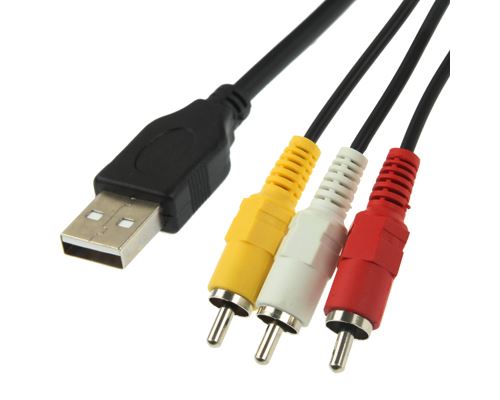 Connectique Câble & adaptateur audio / video Câble USB vers 3 x RCA, Longueur: 1.5m