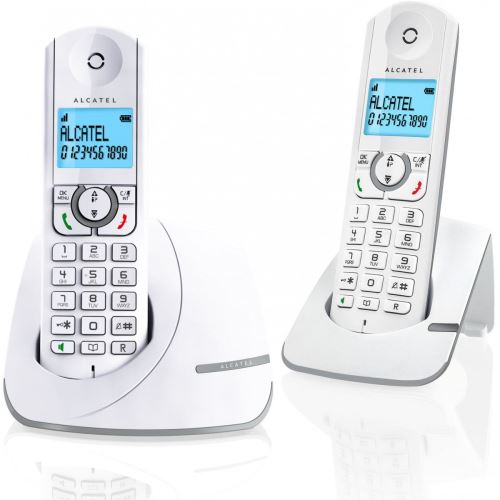 Alcatel F390 Duo Gris et Blanc - Téléphone fixe