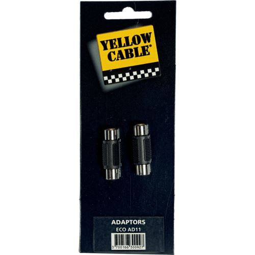 2 Adaptateurs RCA femelle - RCA femelle - Yellow Câble AD11