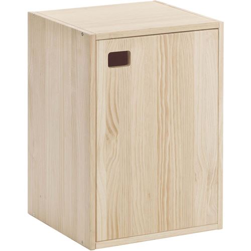 Non Communiqué Beige Astigarraga - Armoire En Pin Brut 1 Porte 2 Tablettes Dinamic - Image 1