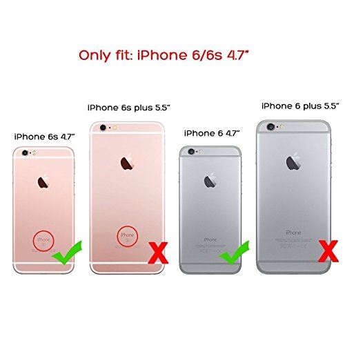 ULAK iPhone 6 Coque, iPhone 6s Coque Housse Étui ybride Couche 2 Lourde en PC + Silicone Dur Coque pour iPhone 6s/ iPhone 6 4.7 Pouce (Turquoise+Gris)