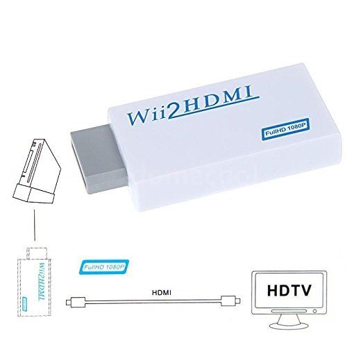 Vshop® Wii Vers Hdmi Adaptateur, Hd, Wii Convertisseur Hdmi Et Sortie Audio Prise 3,5 Mm Pour Wii Moniteur Projecteur Téléviseur