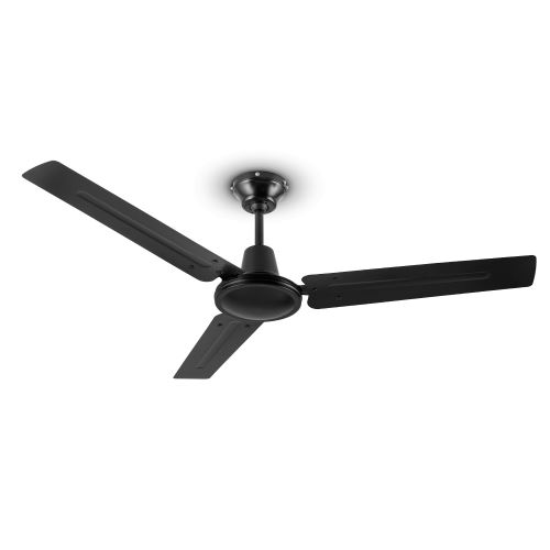 Klarstein Spin Doctor Ventilateur Plafond 122Cm 55W 3 Hélices Acier Noir